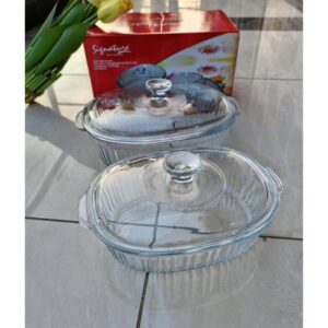 4pcs High Borosilicate Glass Storage Bowl with Lid