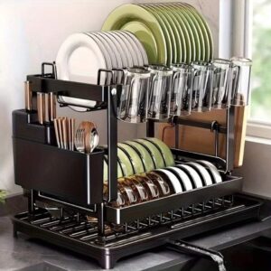 2 layer carbon coated dish rack 