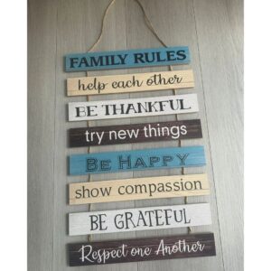 Hanging Board Wooden House Rules