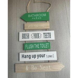 Hanging Board Wooden House Rules