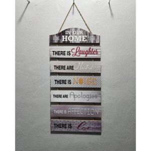 Hanging Board Wooden House Rules