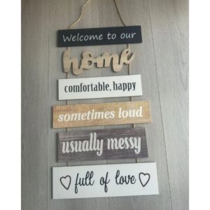 Hanging Board Wooden House Rules