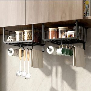 Metallic under shelf rack