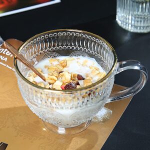 Set of 3 Romantic 500ml premium water/tea glass set,