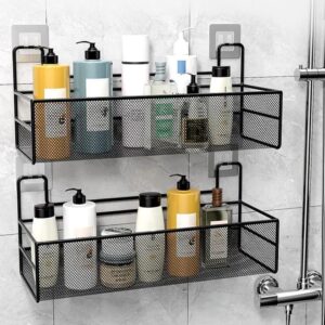 Mesh Bathroom rack with self adhesive stickers 