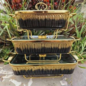 3pcs ceramic food warmers