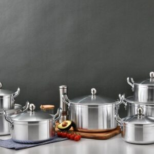 Tornado 14-Pcs Stainless Steel Cooking Pot Set