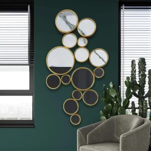 15 circles wall Decorative mirror 