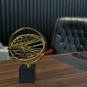 Geometric Globe marble center piece