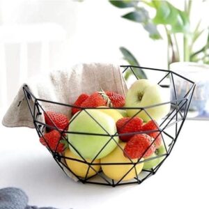 Geometric metallic storage holder