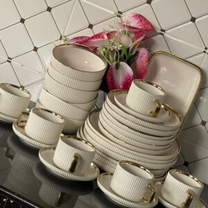 32pcs set Gold realm Dinner set 