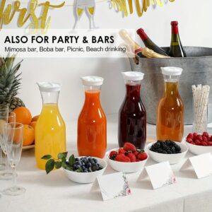 Clear pitcher jug , lightweight juice/water carafe with rubber flip lid