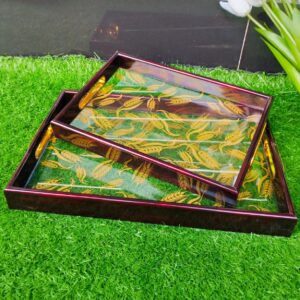 A set of 2pcs diff sizes Classy Trays