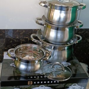 8pcs Edenberg stainless steel cookware set