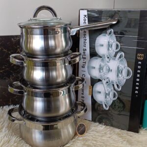 8pcs Edenberg stainless cookware set