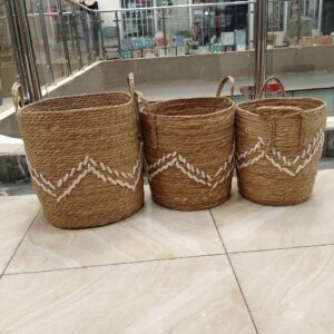 High Quality Set of 3 Stackable handmade baskets 🧺 