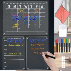 3pcs set magnetic fridge planner