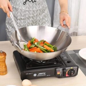 Thickened Aluminum Two Sided-Handle Wok Frying Pan