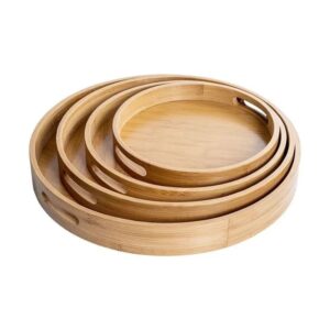 Multifunctional Big Sized 4 in 1 Bamboo Trays