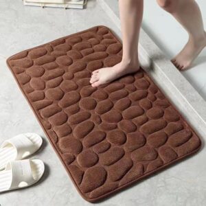 Cobblestone Embossed Velvet Bathroom Mat